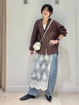 「GLOBAL WORK（グローバルワーク）のアイテム（リング）」を使った、しらがさん（レディース・159cm）の春コーディネート