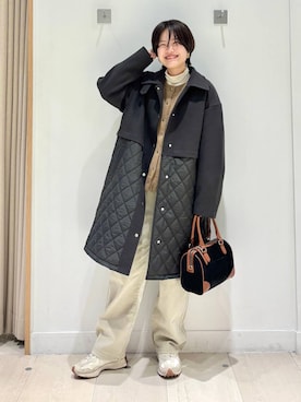 「アイテム（ステンカラーコート）」を使った、しらがさん（レディース・159cm・30代）の秋コーディネート