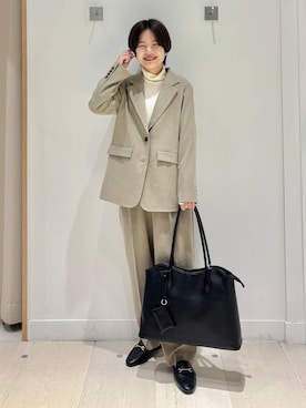 「アイテム（テーラードジャケット）」を使った、しらがさん（レディース・159cm）の秋コーディネート