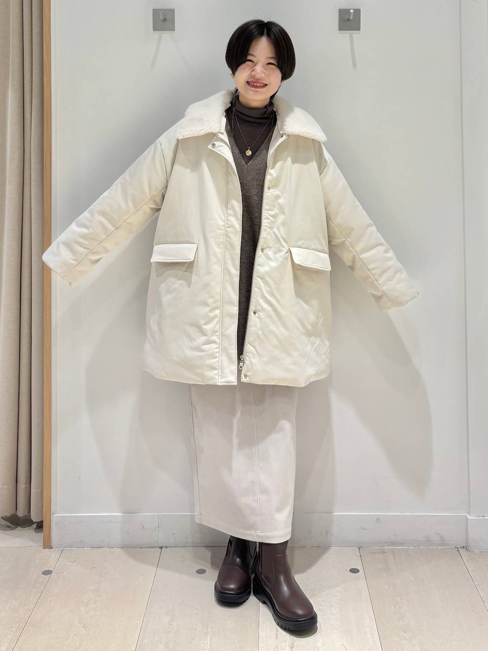 MATINEE LINE/2WAYサーマルコート/606805を使った人気ファッション 