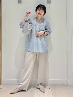 「GLOBAL WORK（グローバルワーク）のアイテム（リング）」を使った、しらがさん（レディース・159cm）の春コーディネート