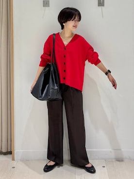 「アイテム（デジタル腕時計）」を使った、しらがさん（レディース・159cm）の秋コーディネート