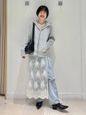 「GLOBAL WORK（グローバルワーク）のアイテム（リング）」を使った、しらがさん（レディース・159cm）の春コーディネート