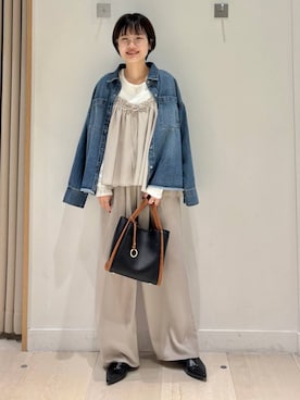 「GLOBAL WORK（グローバルワーク）のアイテム（リング）」を使った、しらがさん（レディース・159cm）の春コーディネート