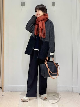 「アイテム（リング）」を使った、しらがさん（レディース・159cm・30代）の冬コーディネート