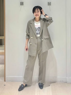 「アイテム（ローファー）」を使った、しらがさん（レディース・159cm・30代）の夏コーディネート