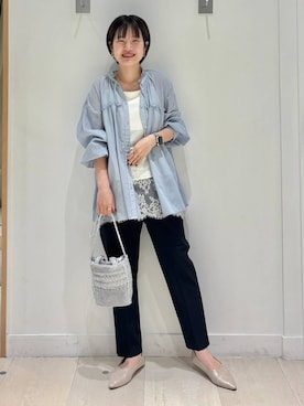 「GLOBAL WORK（グローバルワーク）のアイテム（リング）」を使った、しらがさん（レディース・159cm）の春コーディネート