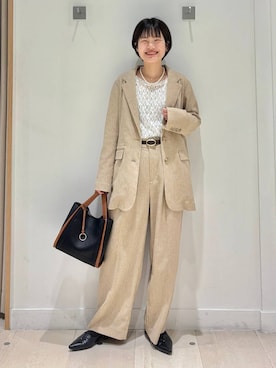 「GLOBAL WORK（グローバルワーク）のアイテム（リング）」を使った、しらがさん（レディース・159cm）の春コーディネート