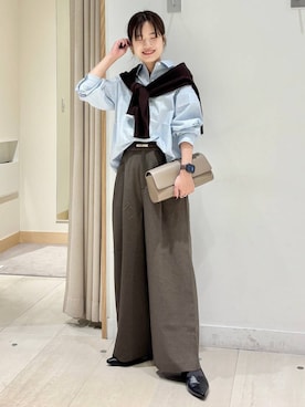 「GLOBAL WORK（グローバルワーク）のアイテム（バッグ）」を使った、しらがさん（レディース・159cm）の秋コーディネート