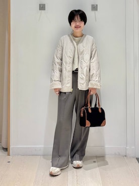 「GLOBAL WORK（グローバルワーク）のふわふわHugmeドルマンプルオーバー/595406（ニット/セーター）」を使った、しらがさん（レディース・159cm）の秋コーディネート