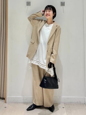 「GLOBAL WORK（グローバルワーク）のアイテム（リング）」を使った、しらがさん（レディース・159cm）の春コーディネート