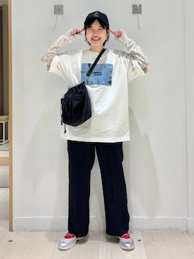 「GLOBAL WORK（グローバルワーク）のアイテム（リング）」を使った、しらがさん（レディース・159cm）の春コーディネート