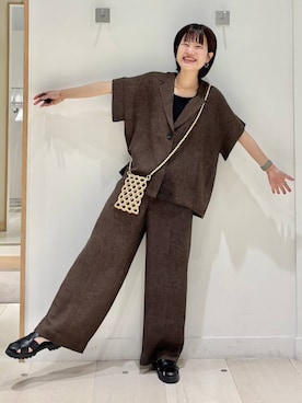 「GLOBAL WORK（グローバルワーク）のアイテム（アクセサリー）」を使った、しらがさん（レディース・159cm）の夏コーディネート
