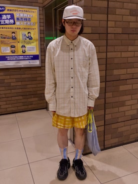 「アイテム（メガネ）」を使った、mama9~♩さん（メンズ・170cm）の夏コーディネート