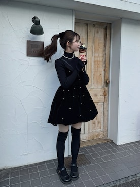 「アイテム（ワンピース/ドレス）」を使った、寝々さん（レディース・153cm）の秋コーディネート