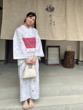 「アイテム（浴衣）」を使った、寝々さん（レディース・153cm）の夏コーディネート