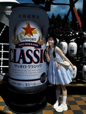 「チュニック」｜寝々さん（レディース・153cm）の夏コーディネート