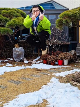 「patagonia」｜「アイテム（マウンテンパーカー）」を使った、Herringさん（メンズ・178cm）の冬コーディネート