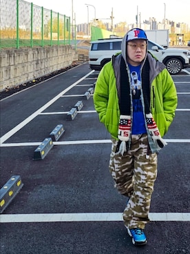 「アイテム（マウンテンパーカー）」を使った、Herringさん（メンズ・178cm）の冬コーディネート