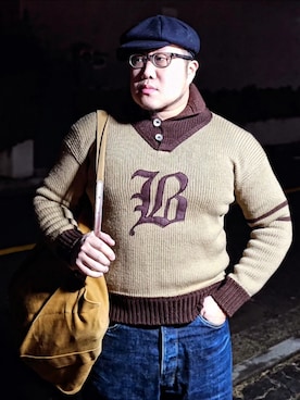 「At Last&Co（アットラスト）のアイテム」を使った、Herringさん（メンズ・178cm）の冬コーディネート