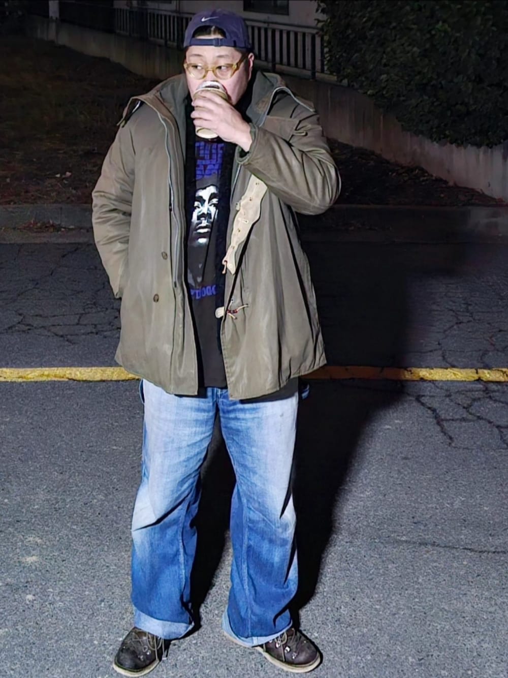 「jipijapa、AURALEE、madeworn、minedenim、Danner、korea style」｜「Jipijapaのアイテム（マウンテンパーカー、その他）」を使った、Herringさん（メンズ・178cm）の冬コーディネートの1枚目の写真