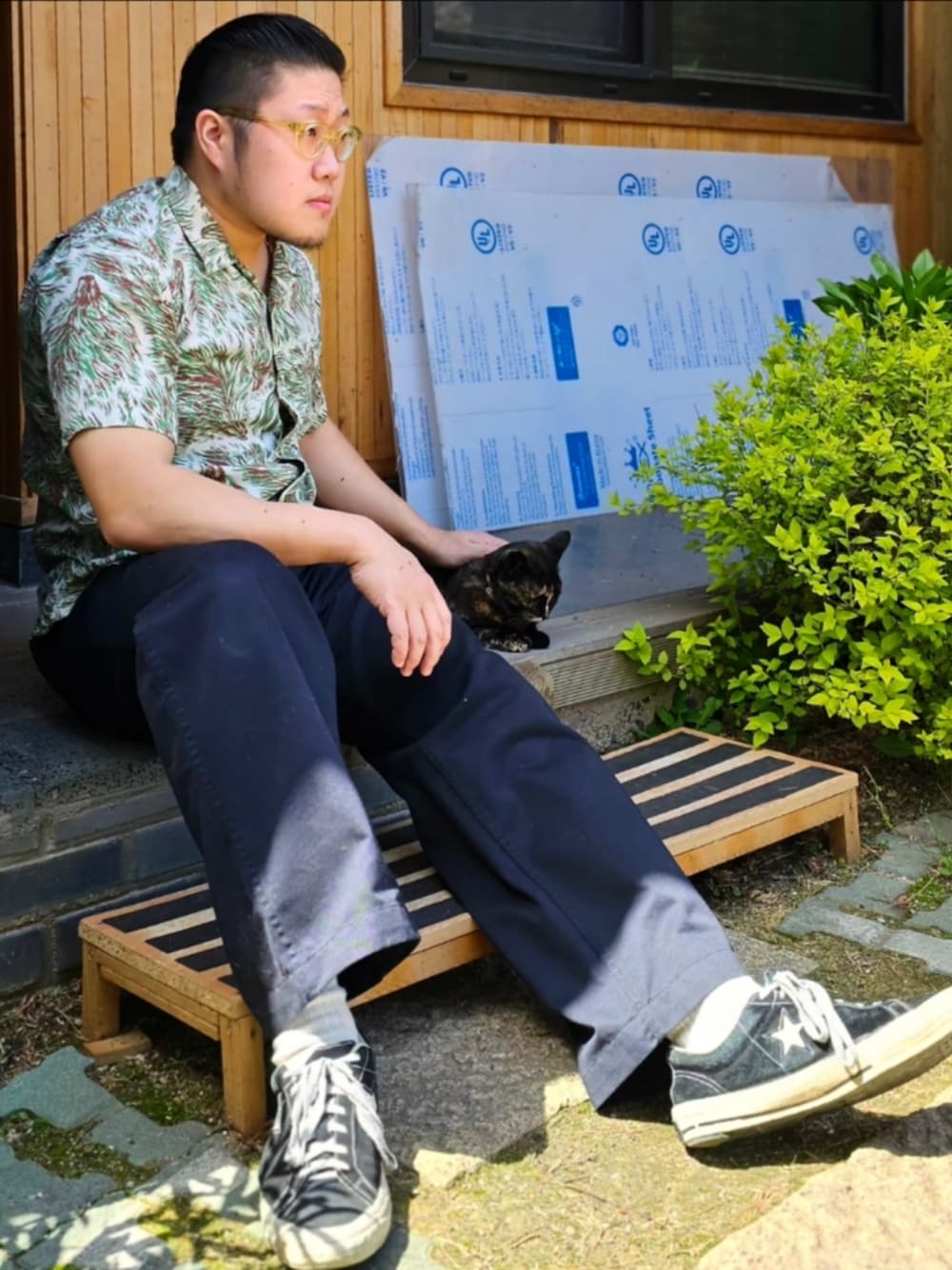 「TENDERLOIN、テンダーロイン、AMERICAN HOLIC、onestar」｜「TENDERLOINのアイテム（トップス、その他）」を使った、Herringさん（メンズ・178cm）の春コーディネートの1枚目の写真