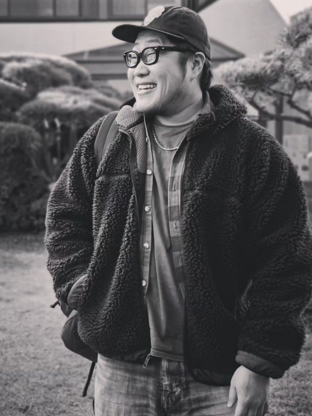 「patagonia、minedenim、NIKE、vintage、korea」｜「RIDING HIGHのアイテム（Tシャツ/カットソー、ブルー系）」を使った、Herringさん（メンズ・178cm）の秋コーディネートの1枚目の写真
