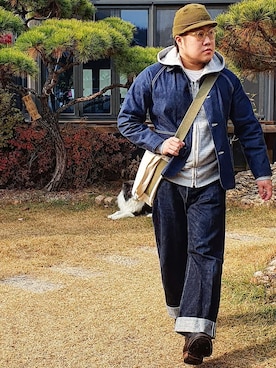 「At Last&Co（アットラスト）のアイテム（ジャケット/アウター）」を使った、Herringさん（メンズ・178cm）の春コーディネート