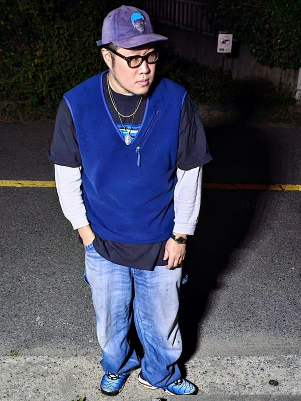 「vintage、patagonia、minedenim、airmaxplus」｜「gorosのアイテム（ネックレス、シルバー系）」を使った、Herringさん（メンズ・178cm）の秋コーディネートの1枚目の写真