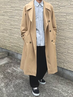 「ファッションの力を信じよう」｜「アイテム（トレンチコート）」を使った、けいさん（メンズ・173cm）の春コーディネート