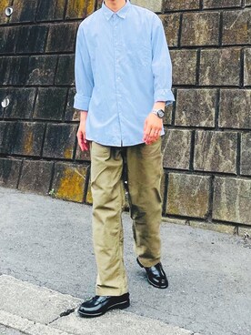 「UNIQLO（ユニクロ）のアイテム（シャツ/ブラウス、ホワイト系）」を使った、けいさん（メンズ・173cm）の夏コーディネート