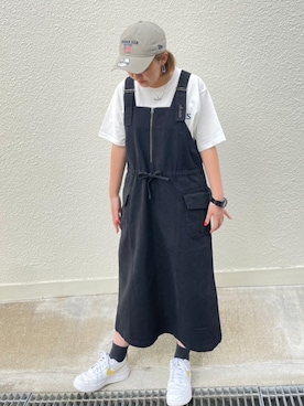 「レディース」｜「アイテム（帽子）」を使った、こめちゃんさん（レディース・162cm）の春コーディネート