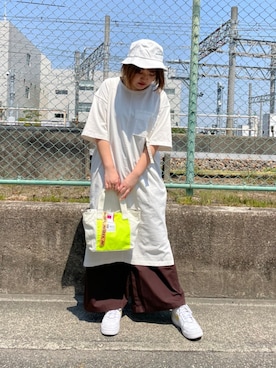 「レディース」｜「アイテム（帽子）」を使った、こめちゃんさん（レディース・162cm）の春コーディネート