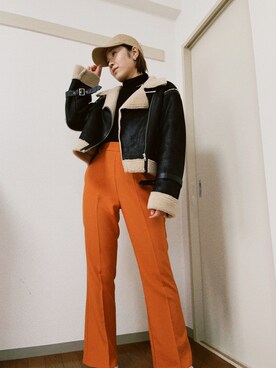 「SHAGGIE（シャギー）のアイテム（ジャケット/アウター）」を使った、ガッキーさん（レディース・157cm）の冬コーディネート