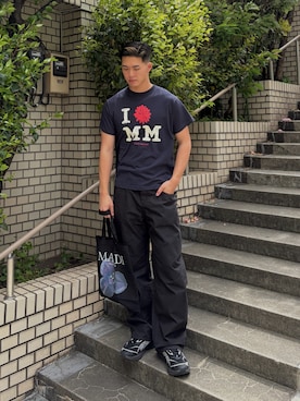 「Mardi Mercredi（マルディメクルディ）のアイテム」を使った、KAISHUさん（メンズ・180cm）の春コーディネート