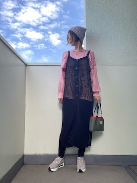 「GRL」｜「アイテム（ニットキャップ/ビーニー）」を使った、tink0804さん（レディース・157cm）の秋コーディネート