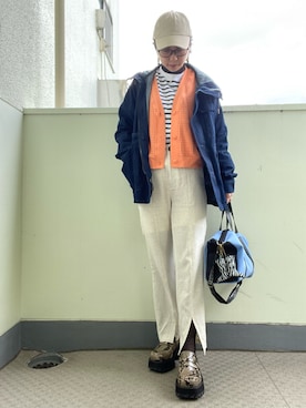 「スリット」｜「アイテム（デニムジャケット）」を使った、tink0804さん（レディース・157cm）の春コーディネート