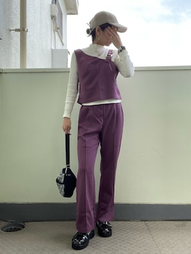 「LAKOLE（ラコレ）のアイテム（キャップ）」を使った、tink0804さん（レディース・157cm）の春コーディネート