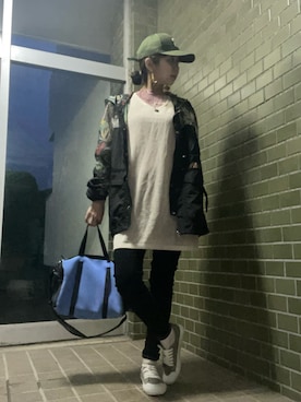 「NICE CLAUP（ナイスクラップ）のアイテム（ニット/セーター）」を使った、tink0804さん（レディース・157cm）の春コーディネート