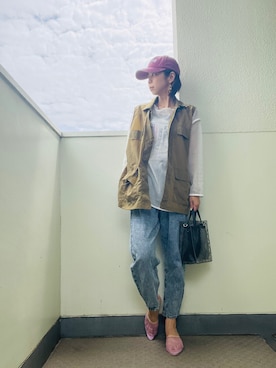 「アベイル」｜「アイテム（帽子）」を使った、tink0804さん（レディース・157cm）の夏コーディネート