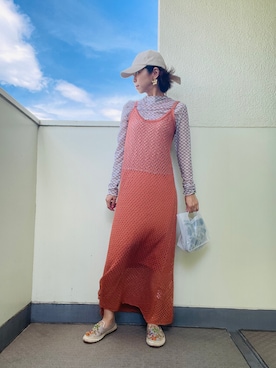 「アイテム（ローファー、ゴールド系）」を使った、tink0804さん（レディース・157cm）の夏コーディネート
