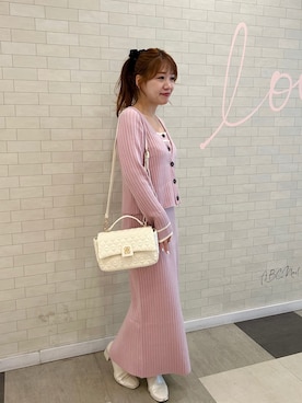 「アイテム（アンサンブル、ピンク系）」を使った、kaoriさん（レディース・151cm）の冬コーディネート