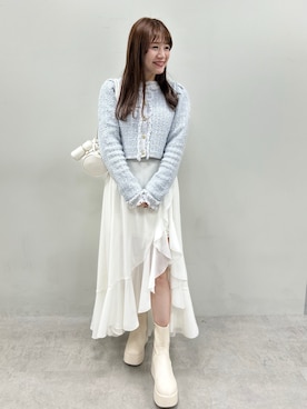 「one after another NICE CLAUP（ワンアフターアナザーナイスクラップ）のアイテム（ブーツ）」を使った、kaoriさん（レディース・151cm）の冬コーディネート