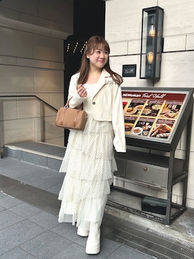 「one after another NICE CLAUP（ワンアフターアナザーナイスクラップ）のアイテム（ジャケット/アウター）」を使った、kaoriさん（レディース・151cm）の冬コーディネート