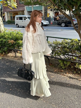 「one after another NICE CLAUP（ワンアフターアナザーナイスクラップ）のアイテム（ブルゾン）」を使った、kaoriさん（レディース・151cm）の冬コーディネート