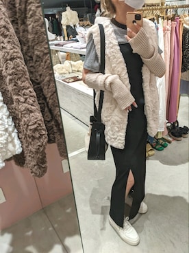 「one after another NICE CLAUP（ワンアフターアナザーナイスクラップ）のアイテム（ノーカラーコート）」を使った、kaoriさん（レディース・151cm）の夏コーディネート