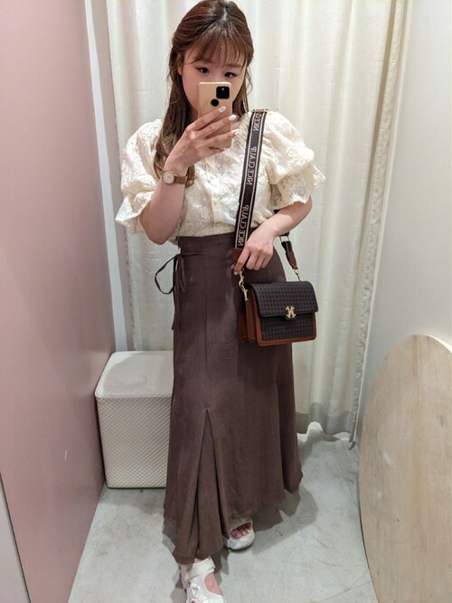 セール】2way/フラワーレースブラウス（シャツ/ブラウス）｜one after