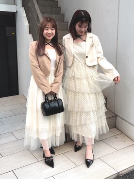「one after another NICE CLAUP（ワンアフターアナザーナイスクラップ）のアイテム（テーラードジャケット）」を使った、kaoriさん（レディース・151cm）の冬コーディネート