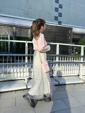 「one after another NICE CLAUP（ワンアフターアナザーナイスクラップ）のアイテム（スカート）」を使った、kaoriさん（レディース・151cm）の秋コーディネート