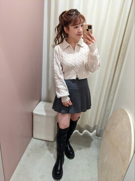 「one after another NICE CLAUP（ワンアフターアナザーナイスクラップ）のアイテム（ニット/セーター）」を使った、kaoriさん（レディース・151cm）の秋コーディネート